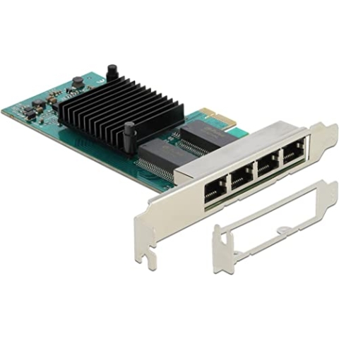 Delock PCI Express x1 Karte 4 x RJ45 Gigabit LAN i350