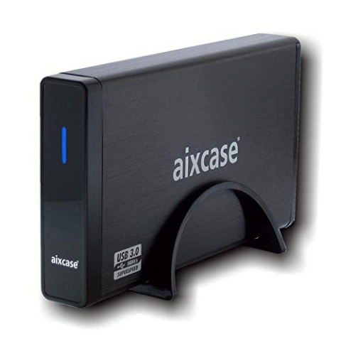 aixcase AIX-BL35SU3 USB 3.0 Aluminium-Gehäuse für 3.5" SATA Festplatten