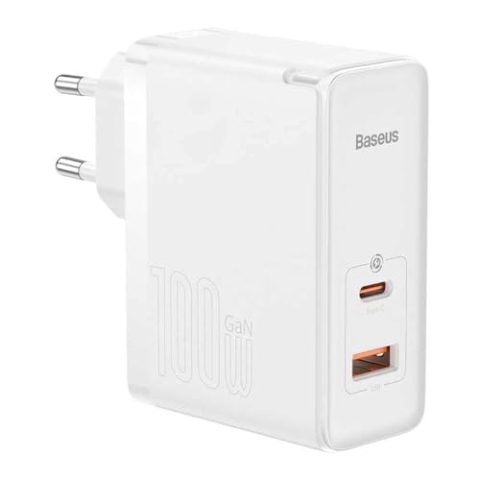 Baseus Travel Charger GaN5 Pro Quick Wall Charger C+U, PD3.0, QC4.0 +, AFC, 100W EU White (CCGP090202)