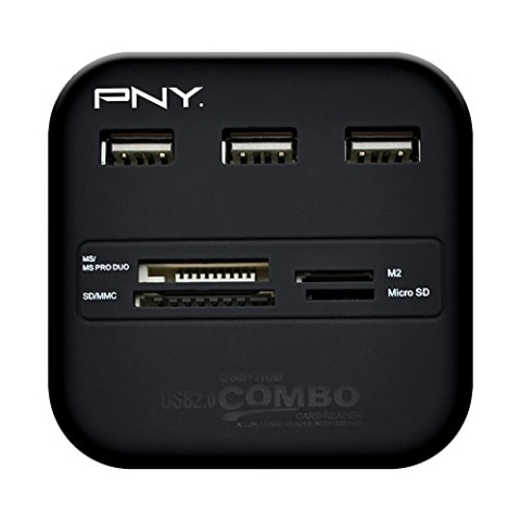 PNY Multi-Slot USB 2.0 Speicherkarten-Lesegerät