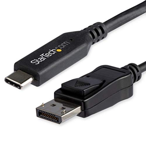 StarTech.com 1m USB-C auf DisplayPort 1.4 Kabel - 8K/5K/4K USB Typ-C auf DP 1.4 Alt Mode Videoadapter/Kabel - HBR3/HDR/DSC - 8K 60Hz DP Monitor Kabel - USB-C/Thunderbolt 3 kompatibel (CDP2DP141MB)