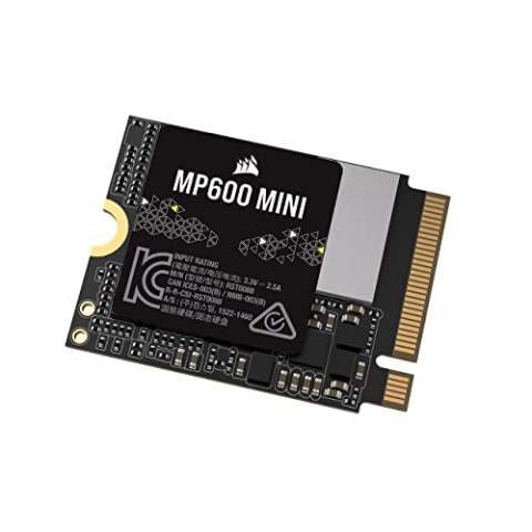 Corsair MP600 Mini 2 TB M.2 NVMe PCIe x4 Gen4 SSD – M.2 2230 – Bis zu 7.000MB/Sek. Sequentielles Lesen – Hohe Dichte 3D TLC NAND – Ideal Für Steam Deck und Microsoft Surface – Schwarz