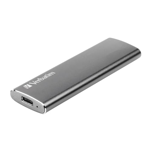 Verbatim Vx500 Externe SSD Festplatte, 1 TB, Portable Solid State Drive USB 3.2 Gen 2, externes Laufwerk für Mac, PC, Smartphone & Spielekonsole, spacegrau