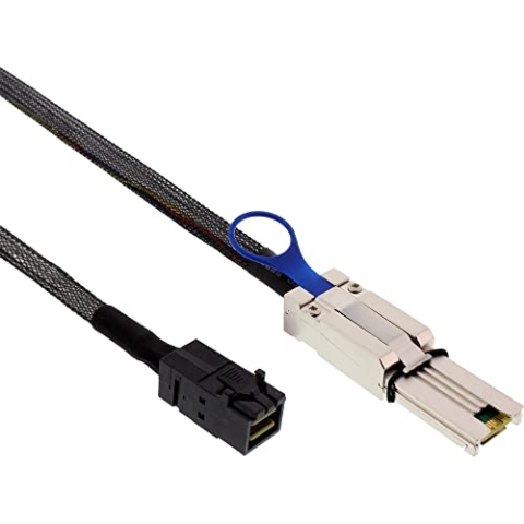 InLine 27636B Mini SAS HD Kabel, SFF-8643 zu SFF-8088, 1m