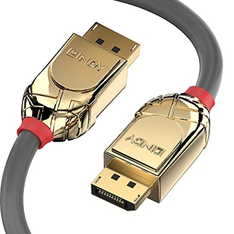 LINDY 36292 2m DisplayPort 1.4 Kabel, Gold Line