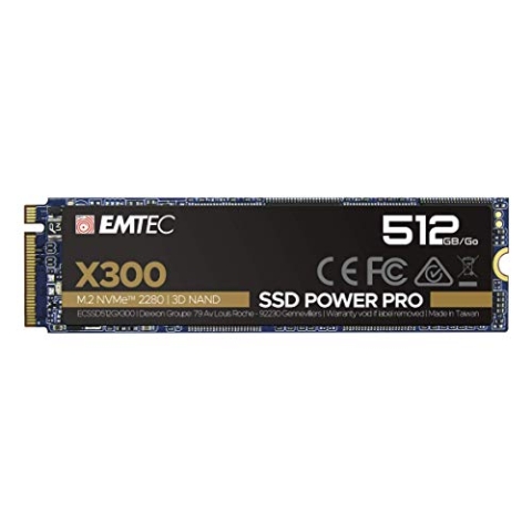 Emtec X300 M.2 SSD Power Pro 512 GB, M.2 2280, NVMe PCIe Gen 3.0 x4