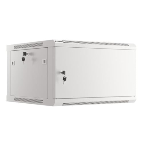 Lanberg Rackschrank 19" Wandmontage 6u/600x600 zur Selbstmontage mit Metalltür grau