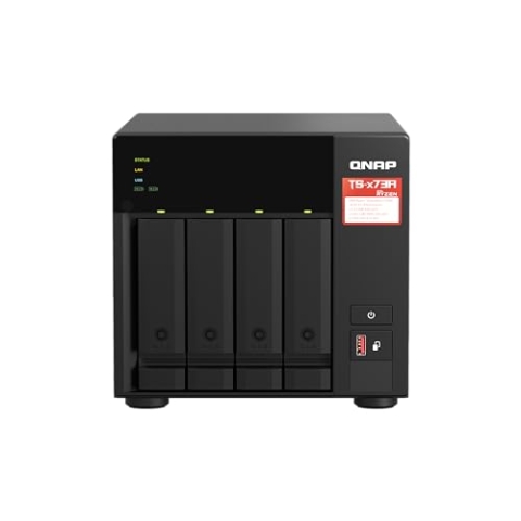 Qnap NAS + Switch Bundle QNAP TS-473A + QSW-1105-5T | Upgrade to 2,5GbE Networking, 4-Bay 3,5"/2,5"-inch SATA, AMD Ryzen CPU