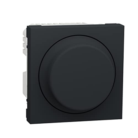 Schneider Electric NU351454 New Unica, LED-Drehdimmer, 4-200 VA, einfache Installation, halogenfrei, Anthrazit