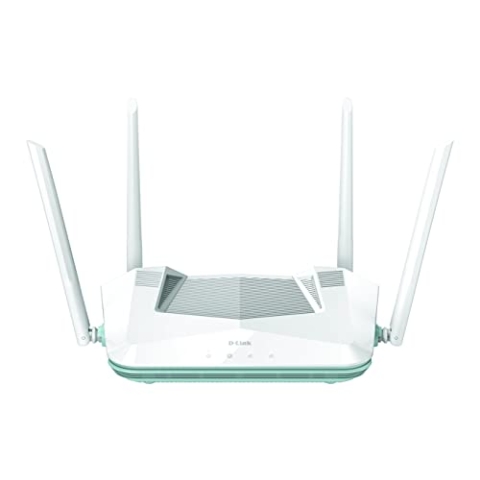 D-Link R32 Eagle PRO AI AX3200 Smart Router (AI Wi-Fi/Traffic Optimiser, AI Parental Control, Gigabit Ports, MU-MIMO, 1024 QAM, OFDMA, WPA3, D-Link Wi-Fi Mesh, kompatibel mit Alexa/Google Assistant)