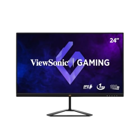 ViewSonic VX2479-HD-PRO 60,5 cm (24 Zoll) Gaming Monitor (Full-HD, IPS, 180 Hz, 1 ms, FreeSync Premium, HDMI, Displayport) Schwarz