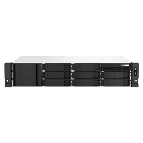 Qnap TS-864eU-RP-8G | 8-Bay, Intel Celeron Quad-Core, 1x PCIe Gen3, Redundant Power, 2.5 Gigabit, 2U Short-Depth Rackmount NAS