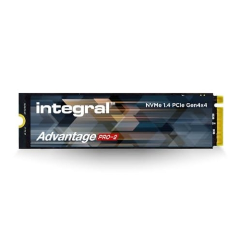 Integral 1TB Advantage Pro-2 M.2 2280 PCIe Gen4 X4 NVMe 1.4 SSD - Up to 7200MB/s Read & 6100MB/s Write - Gaming, Video & Photo Editing, Design, 3D Rendering and More – Internal Gen4 Solid State Drive