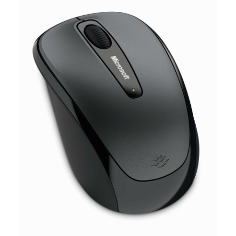 Microsoft Wireless Mobile Mouse 3500 (Maus, Lochnes, kabellos, für Rechts- und Linkshänder geeignet), grau