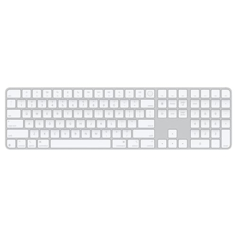 Apple Magic Keyboard mit Touch ID und Ziffernblock für Mac Modelle mit Apple Chip – Englisch (USA) – Weiße Tasten ​​​​​​​