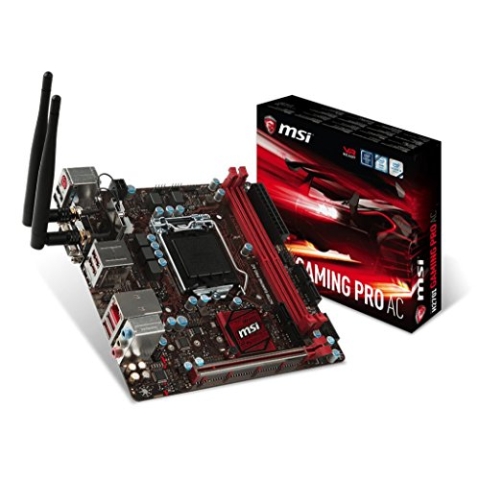 MSI H270 Gaming Pro AC LGA 1151 DDR4 HDMI,DVI 1x M.2 & 8x USB 3.1 Gen1 ITX Mainboard