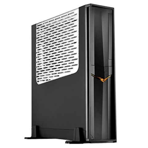 SilverStone SST-RVZ02B-W - Raven Mini-ITX schmales Gaming Computer Gehäuse mit Fenster, schwarz