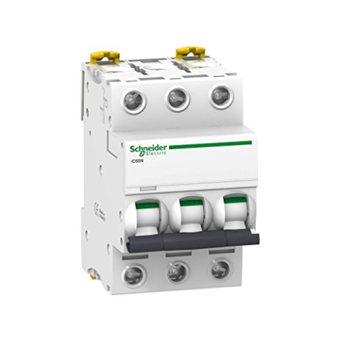 Schneider Electric A9F74101 Thermo-Magnetischer Sicherungsautomat iC60N, 1P, 1 A, C Kurve (Schalter), weiß