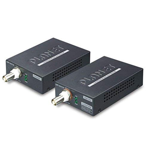 Planet 1-Port Long Reach PoE Over Coax Extender Kit (LRP-101CH + LRP-101CE)