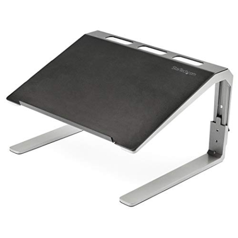 StarTech.com Laptoperhöhung (verstellbarer Laptopständer, hochbelastbarer Stahl & Aluminium, 3 Höheneinstellungen, neigbar, ergonomisch)