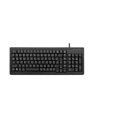 CHERRY G84-5200 XS, Kompakte Tastatur mit Nummernblock, Französisches Layout (AZERTY), Kabelgebunden (USB-A Anschluss), Mechanische CHERRY ML Switches, Schwarz