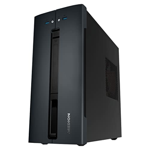 MEDION E22009 Desktop PC (Intel Gold G6405, 256 GB PCIe SSD, 8 GB DDR4 RAM, Hot-Swap, Win 10 Home)
