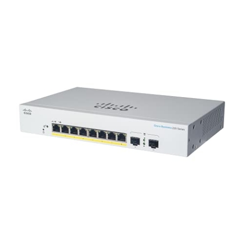 Cisco Business CBS220-8T-E-2G Smart Switch | 8 GE-Ports | 2x1G Small Form-Factor Pluggable (SFP) | 3 Jahre eingeschränkte Hardwaregarantie (CBS220-8T-E-2G-EU)
