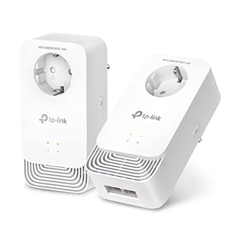 TP-Link PG2400P Kit Powerline G.hn2400, 2+2 Anschlüsse Gigabit Ethernet, Extra-Steckdose, Energiesparmodus, Plug & Play, Nicht kompatibel mit HomePlug AV/AV2-Powerline-Adaptern