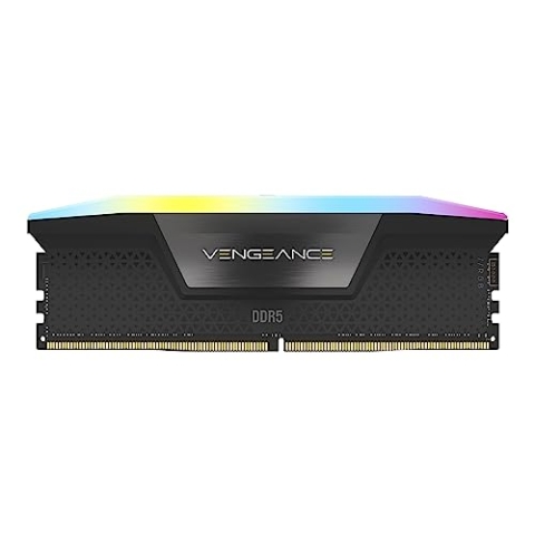 CORSAIR Vengeance RGB DDR5 RAM 16GB (1x16GB) 5600MHz CL40 Intel XMP iCUE Kompatibler Computerspeicher – Schwarz (CMH16GX5M1B5600C40)