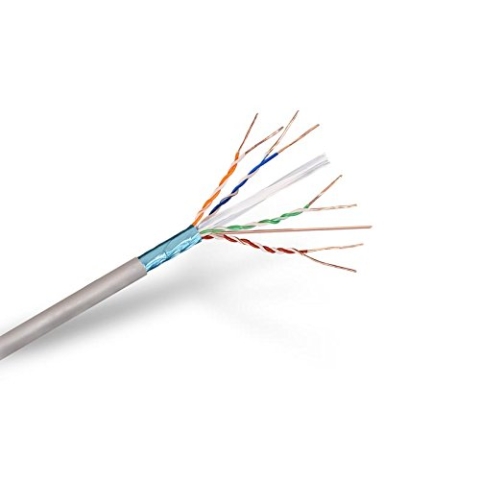 Nanocable 10.20.0902 - Ethernet-Netzwerkkabel Spule RJ45 Cat.6 FTP AWG24, starr, grau, 100 mts