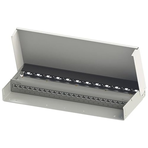 TELEGÄRTNER Mini-Verteiler MPD24 Kat.6A (Class EA), für Wandmontage, 24 Ports