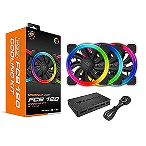 Cougar Gaming Kühlset FCB RGB 3 Lüfter + Gehäuse Core LED