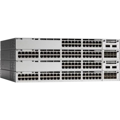 Cisco Catalyst C9300-24T-A gemanaged L2/L3 Gigabit Ethernet (10/100/1000) Energie Über Ethernet (PoE) Unterstützung 1U Grau Netzwerk-Switch, C9300-24T-A