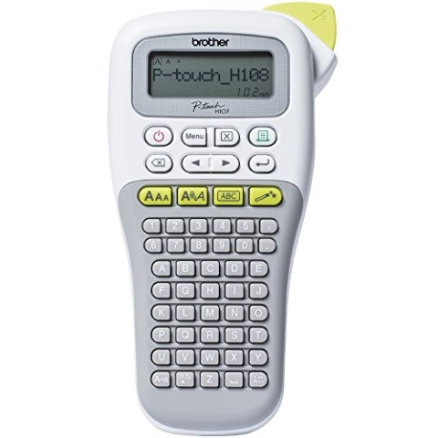 Brother PT-H108G Etikettendrucker Thermotransfer – Etikettendrucker (Wärmeübertragung, Mitte, Links, LCD, 1 Zeilen, 9 Etiketten, 1,2 cm)