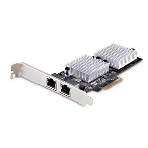 StarTech.com 2-Port 10Gbe Netzwerkkarte, PCIe Ethernet 10 Gigabit Karte für PCs/Server, PCI Express Netzwerkkarte/10gb LAN Karte, Sechs Geschwindigkeits NIC, 10GBASE-T und NBASE-T (ST10GSPEXNDP2)