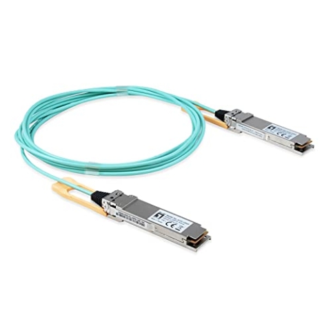 LevelOne AOC-0503 Netzwerk-Transceiver-Modul Faseroptik 103100 Mbit/s QSFP28 Active Optical 3 Meter/Aqua-Silber