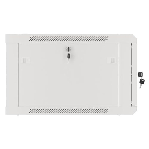 lanberg Wall-Mounted Installation Rack Cabinet 19'' 6U 600x600mm Gray (Glass Door)