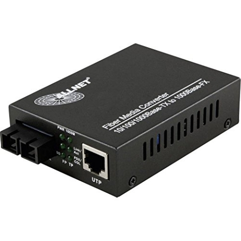 ALLNET ALL-MC105G-SC-SM convertisseur de Support réseau 1000 Mbit/s Monomode Noir