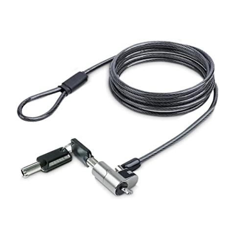 StarTech.com Nano Laptop Kabelschloss 2 m, Laptop Diebstahlschutz mit Schlüssel, Sicherheitskabel/Laptopschloss für Nano Slot Notebooks, für EliteBook/2-1 Laptops, Stahlseilschloss (NANOK-LAPTOP-LOCK)