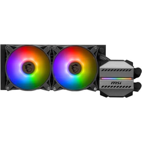 MSI MAG CORELIQUID M240 AIO CPU 12-Wege Split-Flow-Wasserkühlung, verdampfungssichere Schläuche, unterstützt aktuelle Sockel wie AM5 und 1700