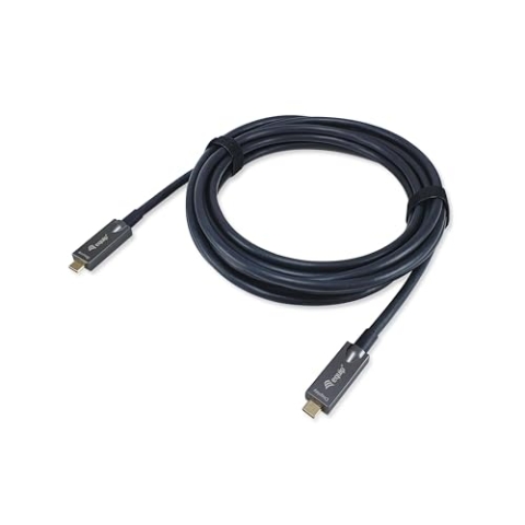 Equip 119461 Aktives optisches USB-C-auf-C-Kabel, Stecker/Stecker, 5,0 m, PD 60 W, 4K/60 Hz, 10 Gbit/s, Video+Daten+PD
