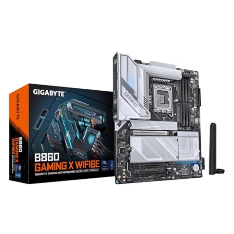 GIGABYTE B860 Gaming X WIFI6E Mainboard - Intel Core Ultra CPUs, 12+1+2+1 Phasen VRM, bis zu 9066MHz DDR5, 1xPCIe 5.0 + 2xPCIe 4.0 M.2, 2,5 GbE LAN, WiFi 6E, USB4