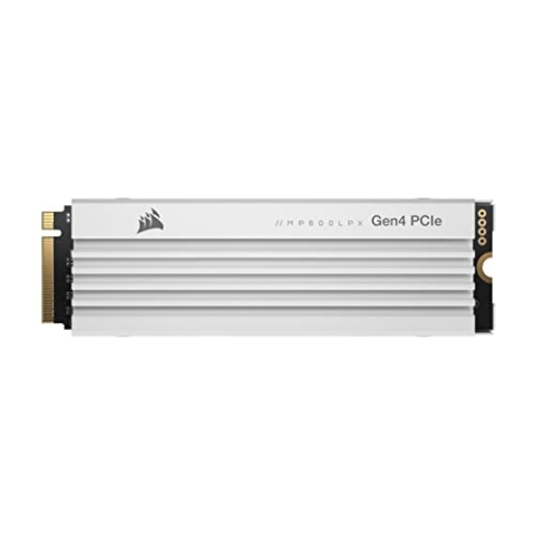 Corsair MP600 PRO LPX 4TB M.2 NVMe PCIe x4 Gen4 SSD - Optimiert Für PS5 (Bis zu 7.100 MB/Sek. Sequentielle Lese- Und 6.800 MB/Sek. Sequentielle Schreibgeschwindigkeiten, Kompakter Formfaktor) Weiß