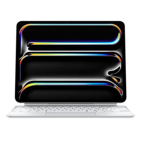 Apple iPad Magic Keyboard Case für das 13'' iPad Pro (M4) für angenehmes Tippen, integriertes Trackpad, Reihe mit Funktionstasten, Spanisch - Weiß ​​​​​​​