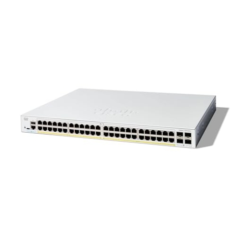 Cisco Catalyst 1300-48P-4G-Managed-Switch, 48-Port-GE, PoE, 4 x 1-GE-SFP, eingeschränkter Lebenszeitschutz (C1300-48P-4G)