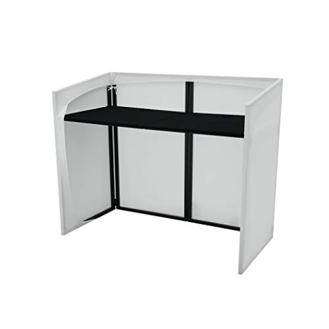 OMNITRONIC Mobile DJ Stand inkl. Cover | Portabler DJ-Tisch mit Verkleidung für mobile Anwendungen