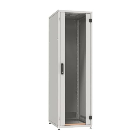 EFB 48,3cm 19Zoll Netzwerkschrank PRO SERIE 18HE 600X600 RAL 7035 GRAU IP20 kopmplett vormontiert und zerlegbar 1000KG Traglast