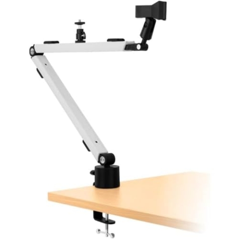 Streamplify Mikrofon Arm MOUNT ARM mit Zubehörschuh-Montageschiene - Mikrofonständer 360-Grad-Drehung, 210-Grad-Winkelanpassung - Mikrofonarm Platzsparend und Universell Kompatibel - Mikrofonhalter
