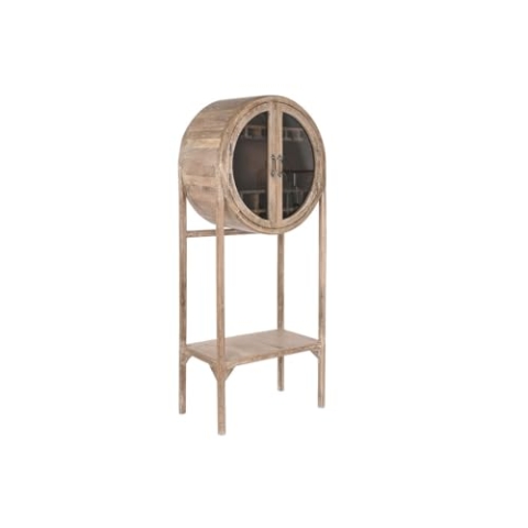 Home ESPRIT Beistelltisch aus natürlichem Glas, Teakholz, recycelt, 75 x 40 x 182 cm