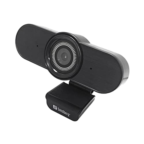 Sandberg 90 Grad Weitwinkel FullHD Webcam mit Stereo-Mikrofon | 1920 x 1080 Pixels | ideal für Online Meetings | 1,5 Meter langes Kabel
